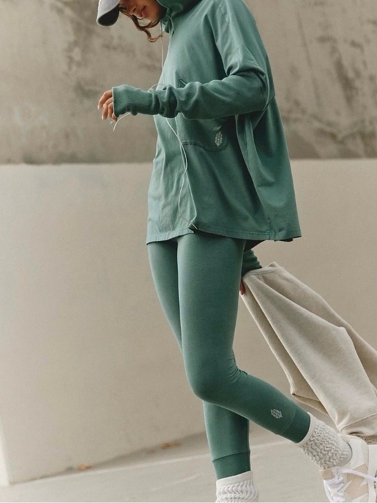 Free People Pants - Free People FP Movement - Hot Shot Hooded Set - Heritage Green - XS